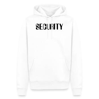Sicherheit - Security - Männer Premium Bio Hoodie - Weiß - Vorne - Nico (187cm)