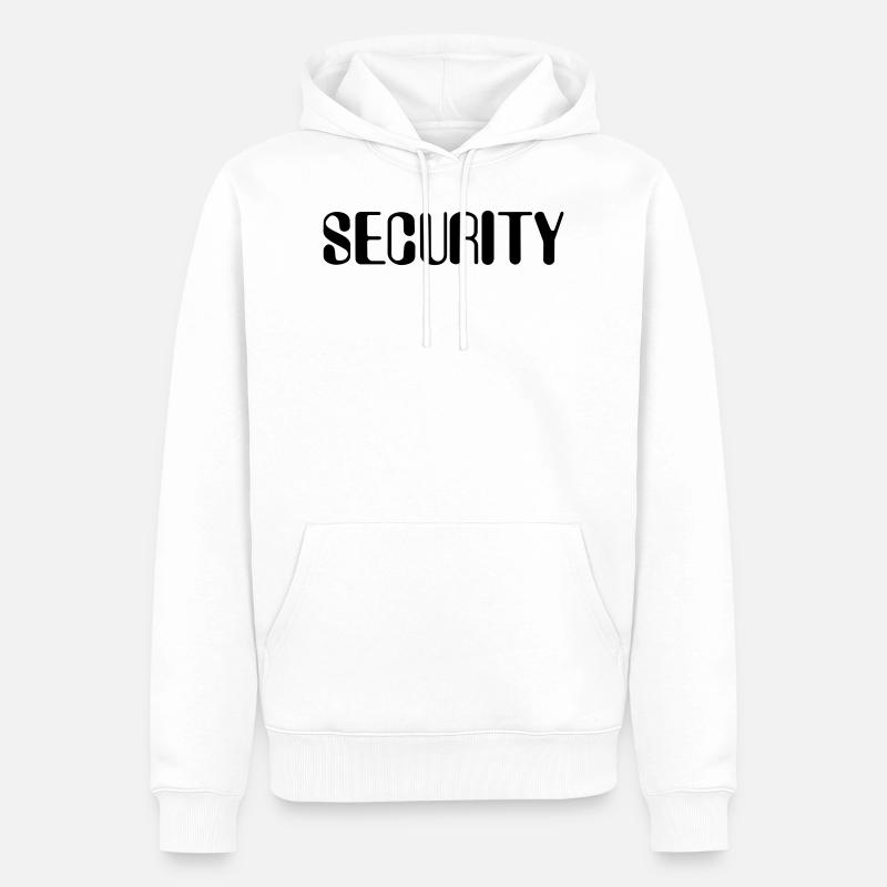 Sécurité - Security - Sweat à capuche Premium bio Homme - blanc
