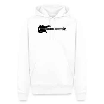 Guitare basse - Sweat à capuche Premium bio Homme - blanc - Devant - Nico (187cm)
