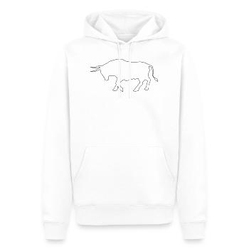 Stier / Bulle - Männer Premium Bio Hoodie - Weiß - Vorne - Nico (187cm)