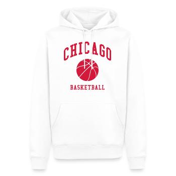 Chicago Basketball - Männer Premium Bio Hoodie - Weiß - Vorne - Nico (187cm)