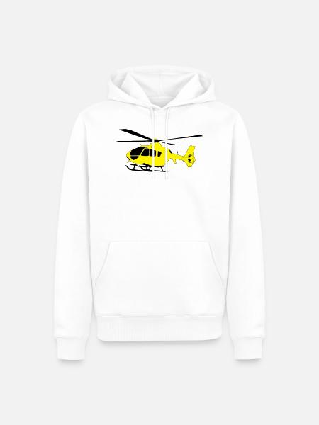 Helicopter - Men’s Premium Organic Hoodie - white