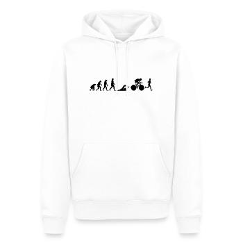 Idée cadeau compétition triathlon triathlon - Sweat à capuche Premium bio Homme - blanc - Devant - Nico (187cm)