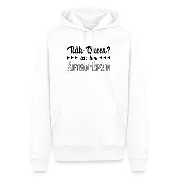 nähen - Männer Premium Bio Hoodie - Weiß - Vorne - Nico (187cm)