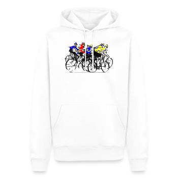 Radfahrer - Männer Premium Bio Hoodie - Weiß - Vorne - Nico (187cm)