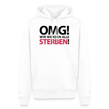 Verschwörungstheorie Corona-Maske Lustiger Spruch - Männer Premium Bio Hoodie - Weiß - Vorne - Nico (187cm)