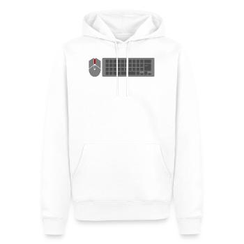 PC Gamer Souris Clavier Clavier Gaming Gaming - Sweat à capuche Premium bio Homme - blanc - Devant - Nico (187cm)