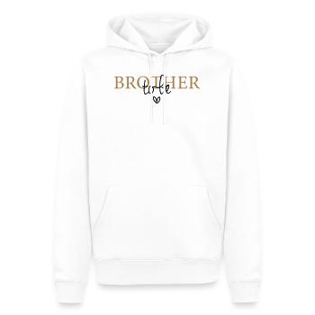 Brother to be - Men’s Premium Organic Hoodie - white - Front - Nico (187cm)