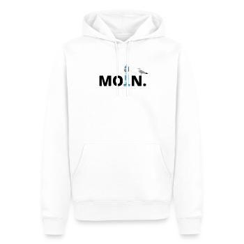 Moin Möwe Leuchtturm cooles Design für Nordseefans - Männer Premium Bio Hoodie - Weiß - Vorne - Nico (187cm)