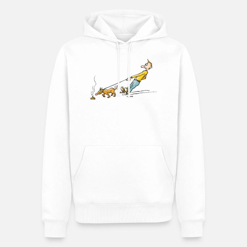 Merde de chien - Sweat à capuche Premium bio Homme - blanc