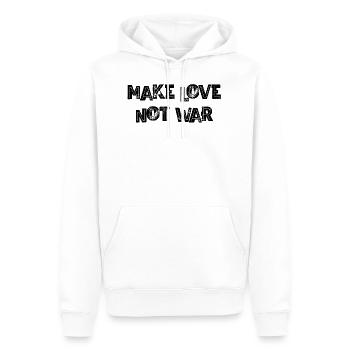 make love not was - Men’s Premium Organic Hoodie - white - Front - Nico (187cm)