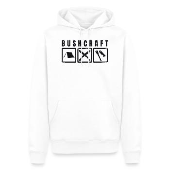 Bushcraft - Men’s Premium Organic Hoodie - white - Front - Nico (187cm)