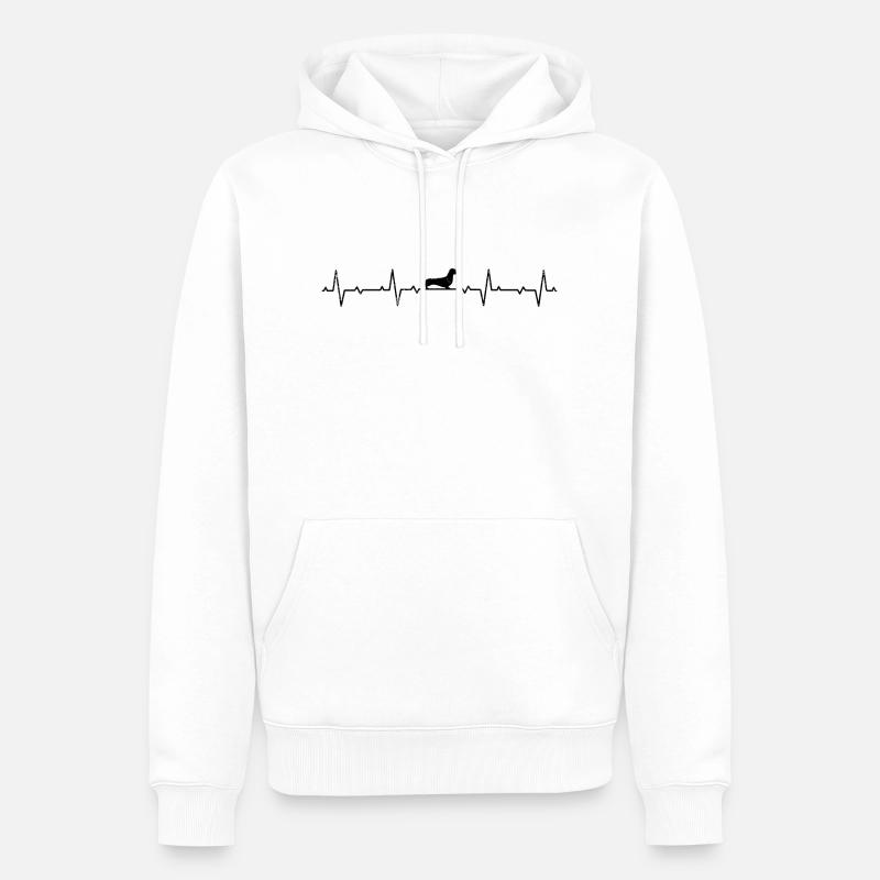 Dackel - Männer Premium Bio Hoodie - Weiß