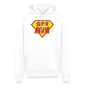 Super Papa Spaß cool Geek - Männer Premium Bio Hoodie - Weiß - Vorne - Nico (187cm)