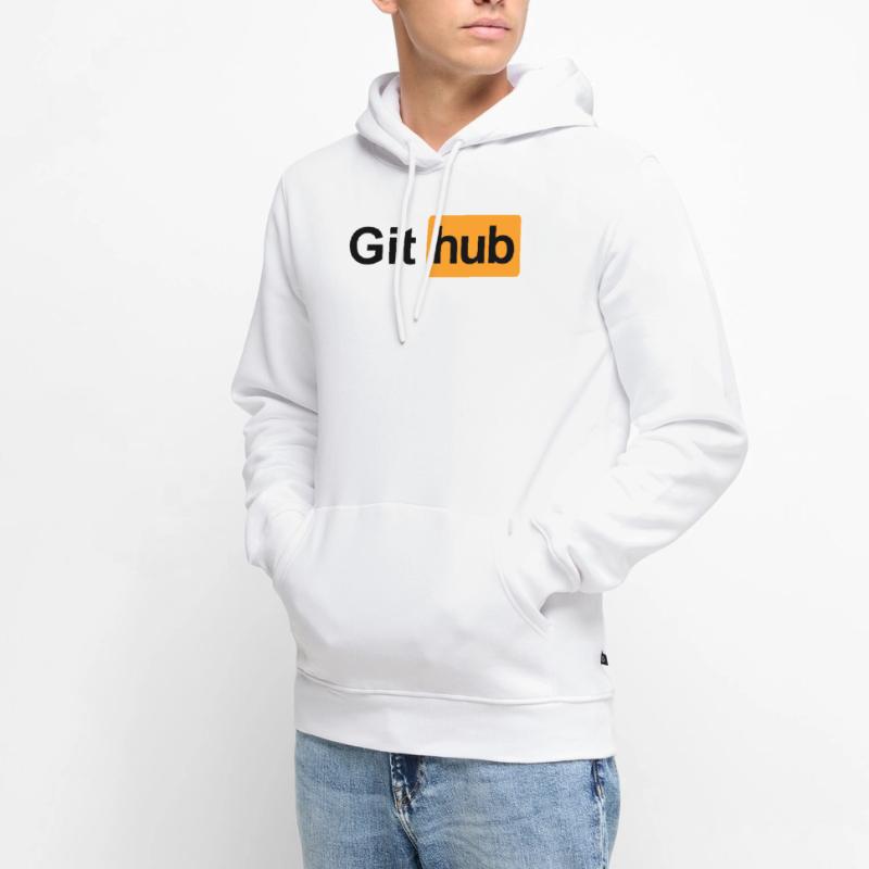 github logo Men’s Premium Organic Hoodie