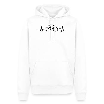Radfahren / Radfahren - Männer Premium Bio Hoodie - Weiß - Vorne - Nico (187cm)