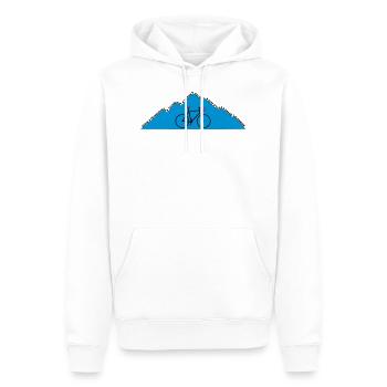 Radfahren: Die Grand Cols - Männer Premium Bio Hoodie - Weiß - Vorne - Nico (187cm)