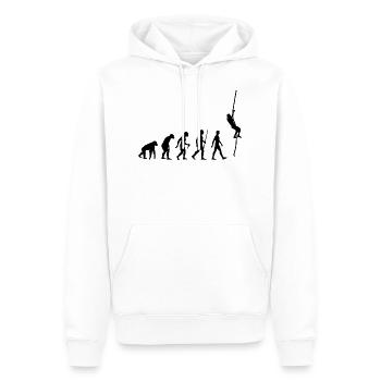 Eskalieren - Männer Premium Bio Hoodie - Weiß - Vorne - Nico (187cm)