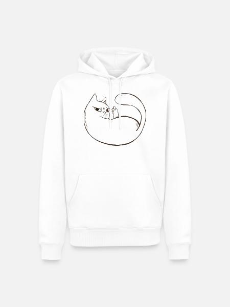 Cat Evil Cat Cat Friend - Men’s Premium Organic Hoodie - white