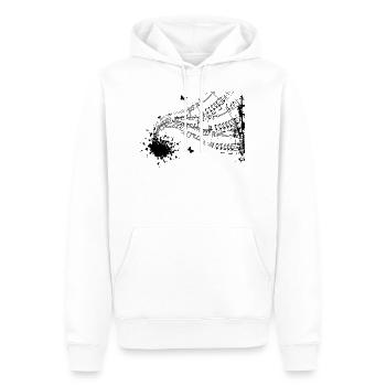 Music Scores Music Musician Sheet Music Sheet Notes - Men’s Premium Organic Hoodie - white - Front - Nico (187cm)