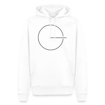 Circle And Dash - Männer Premium Bio Hoodie - Weiß - Vorne - Nico (187cm)