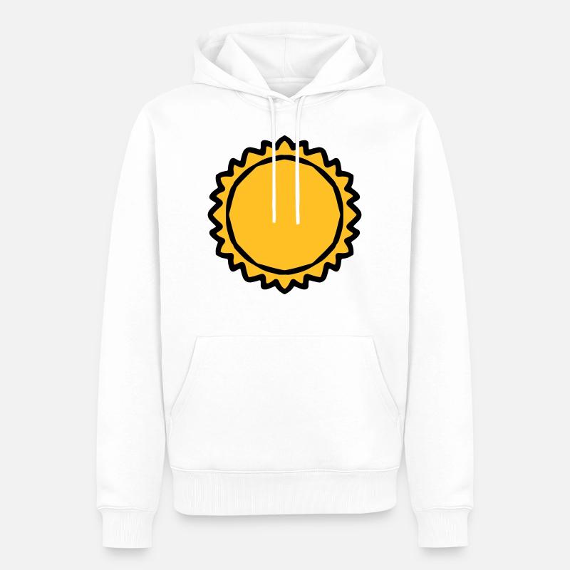 Dicke große Sonne - Männer Premium Bio Hoodie - Weiß