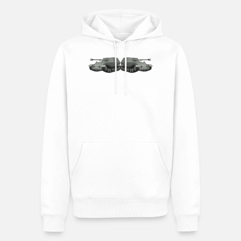 Elephant - Männer Premium Bio Hoodie - Weiß
