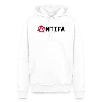 Antifa - Sweat à capuche Premium bio Homme - blanc - Devant - Nico (187cm)