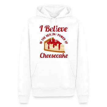Cheesecae guérison - Sweat à capuche Premium bio Homme - blanc - Devant - Nico (187cm)