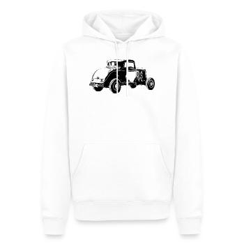 Voiture - Sweat à capuche Premium bio Homme - blanc - Devant - Nico (187cm)