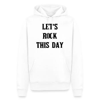 Lets Rock - Men’s Premium Organic Hoodie - white - Front - Nico (187cm)