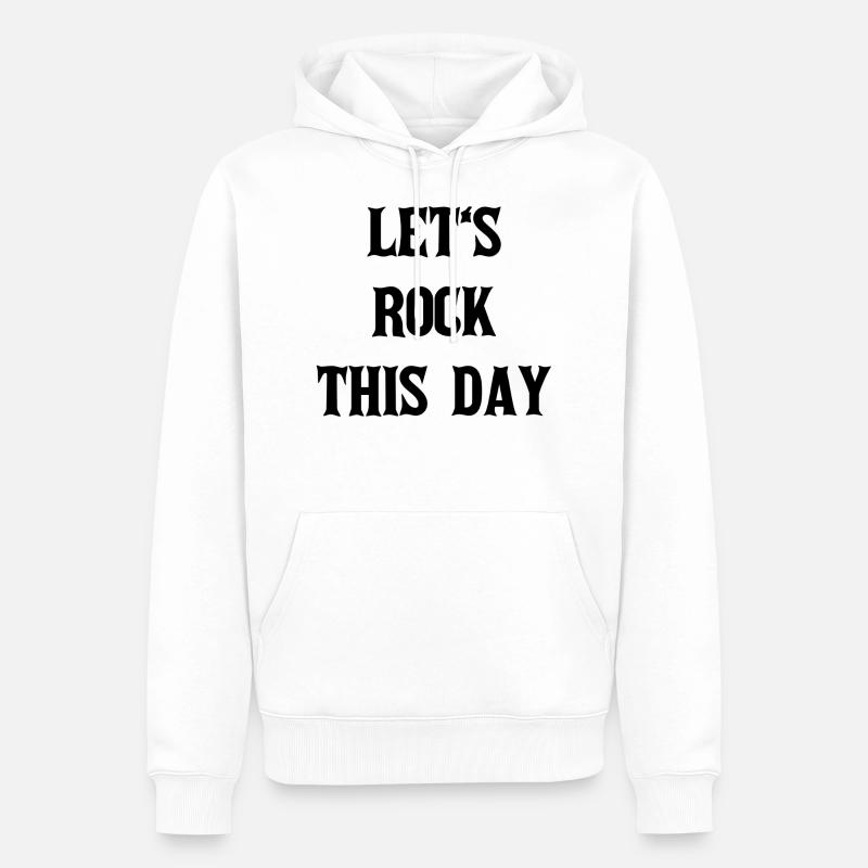 Lets Rock - Sweat à capuche Premium bio Homme - blanc