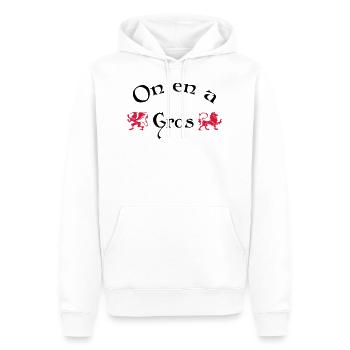 On en a gros - Sweat à capuche Premium bio Homme - blanc - Devant - Nico (187cm)
