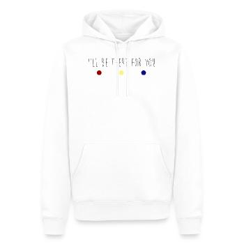 Friends | I'll be there for you - Sweat à capuche Premium bio Homme - blanc - Devant - Nico (187cm)