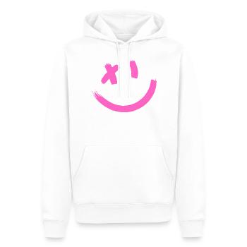 LÄCHELN SMILE UND ZWINKERN Geschenk-Idee Humor - Männer Premium Bio Hoodie - Weiß - Vorne - Nico (187cm)