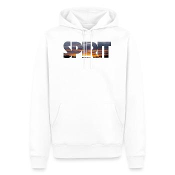 Spirit - Sunset - Männer Premium Bio Hoodie - Weiß - Vorne - Nico (187cm)