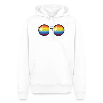 LGBT (LGBT) - Sweat à capuche Premium bio Homme - blanc - Devant - Nico (187cm)