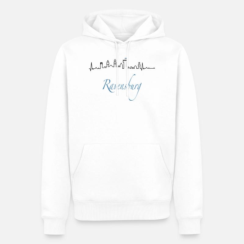 Ravensburg Lebt - Männer Premium Bio Hoodie - Weiß