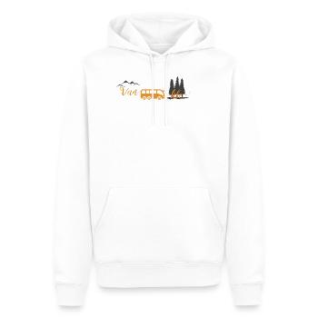 Van Life Natur Bus Camper - Männer Premium Bio Hoodie - Weiß - Vorne - Nico (187cm)