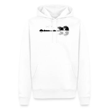 Gitarre Natur - Männer Premium Bio Hoodie - Weiß - Vorne - Nico (187cm)