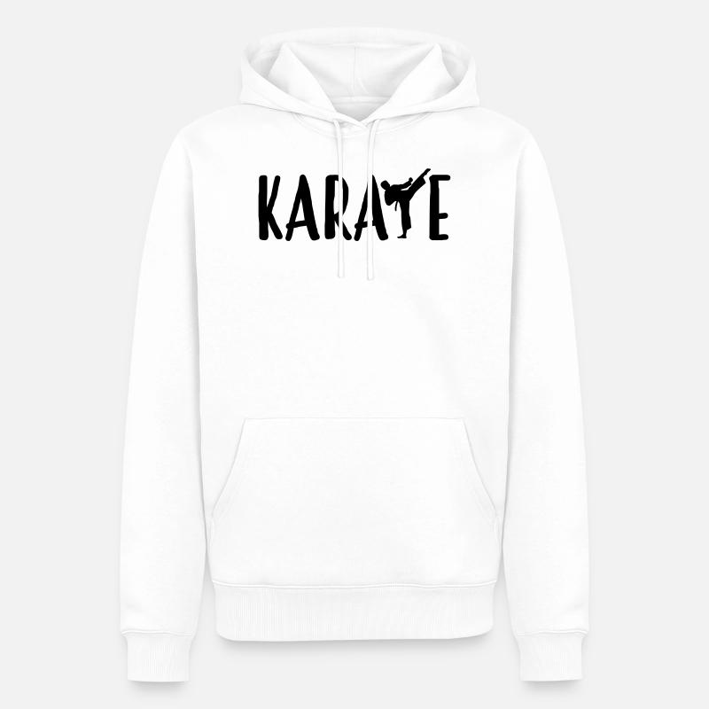 Karate - Karateka - Sweat à capuche Premium bio Homme - blanc