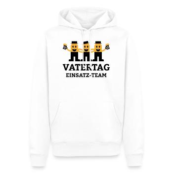Vatertag einsatz team Geschenk Vater Papa Spruch - Männer Premium Bio Hoodie - Weiß - Vorne - Nico (187cm)
