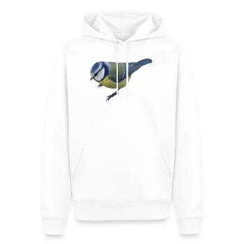 Blaumeise - blue tit - Männer Premium Bio Hoodie - Weiß - Vorne - Nico (187cm)