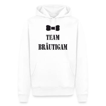 Équipe marié - Sweat à capuche Premium bio Homme - blanc - Devant - Nico (187cm)