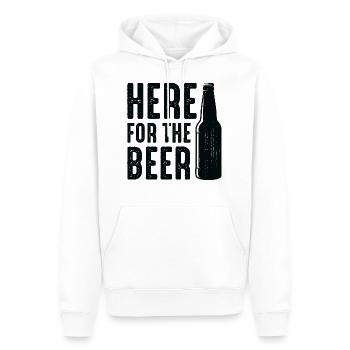 Here For The Beer - Männer Premium Bio Hoodie - Weiß - Vorne - Nico (187cm)