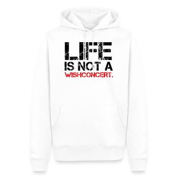 Life Is Not A Wishconcert Denglisch Fun Cadeau - Sweat à capuche Premium bio Homme - blanc - Devant - Nico (187cm)