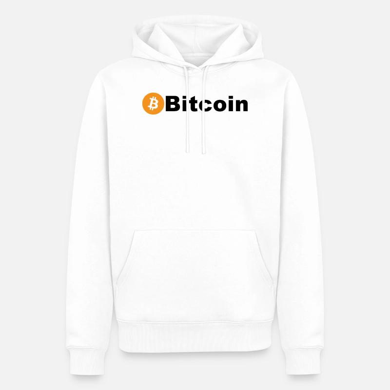 Bitcoin Design - Männer Premium Bio Hoodie - Weiß
