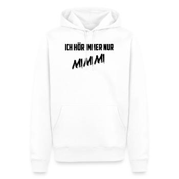 Ich hör immer nur MIMIMI - Männer Premium Bio Hoodie - Weiß - Vorne - Nico (187cm)