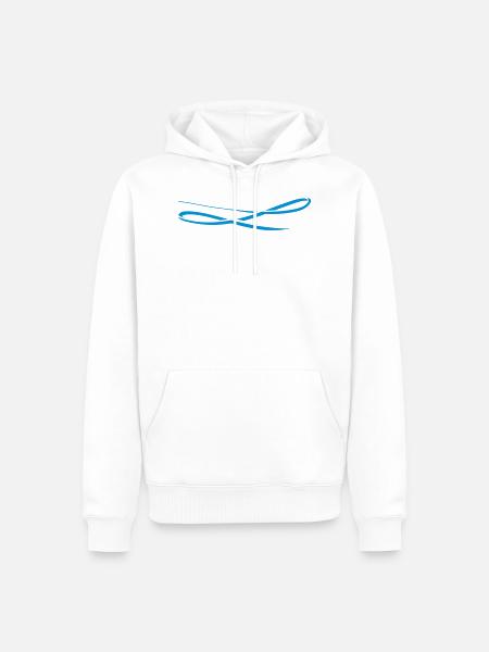 Text Dekoration - Underline/Schlange - Männer Premium Bio Hoodie - Weiß