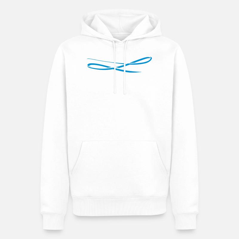 Text Dekoration - Underline/Schlange - Männer Premium Bio Hoodie - Weiß